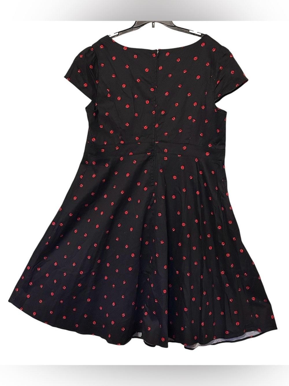 Retro Chic Torrid Ladybug A~Line Dress Pin Up Retro Core Women 20(2X) Swing EUC! - Picture 3 of 10